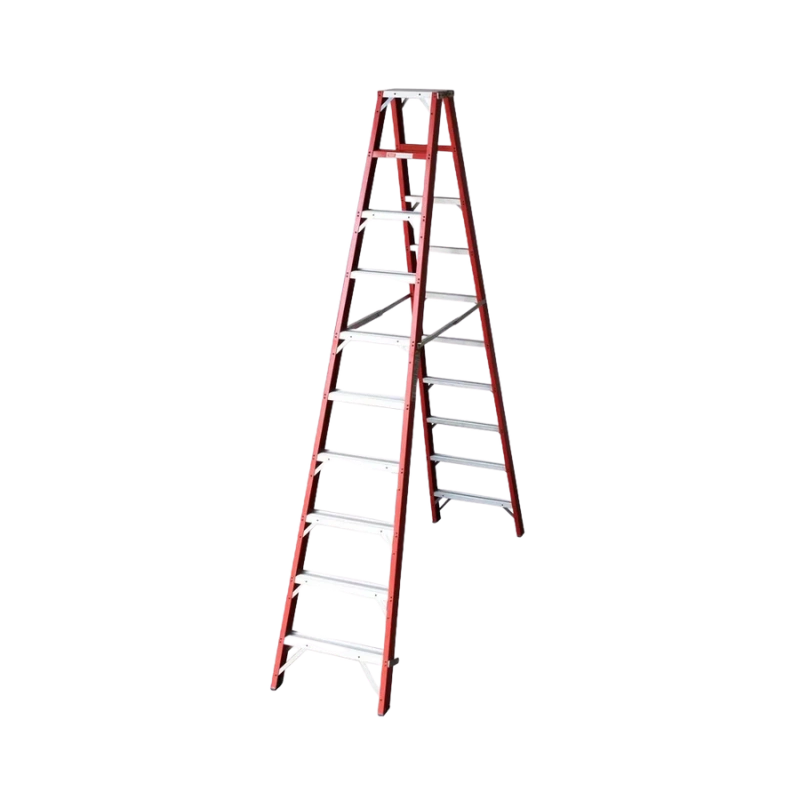 Industrial Duty A-Frame Double-Sided Fibreglass Step Ladder – 3000mm Spode Industrial Duty A-Frame Double Sided Fibreglass Step Ladder 3000mm H