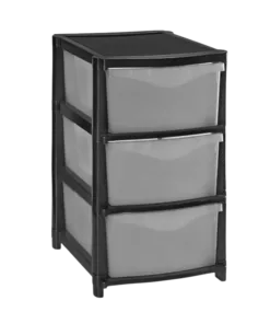 Spode 3 Drawer Unit – Black & Clear